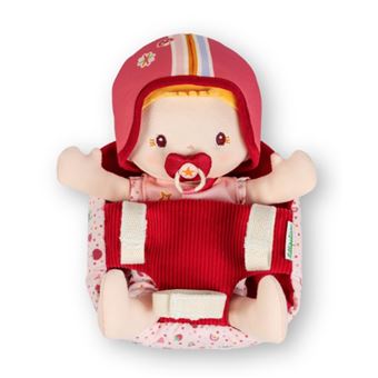 Poupee Lena et siege velo - Poupee en tissu - 1