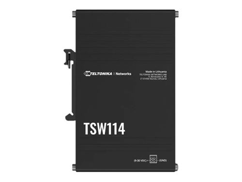 Teltonika TSW114 - Commutateur - non géré - 5 x 10/100/1000 - Montage sur rail DIN, fixation murale - PoE passif