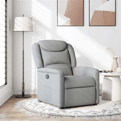Non Communiqué Gris Vidaxl Fauteuil Réglable Tissu Clair
