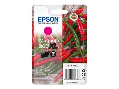 Epson 503XL - 6.4 ml - XL - magenta - origineel - blister - inktcartridge - voor EPL 5200; RIP Station 5200; WorkForce WF-2960