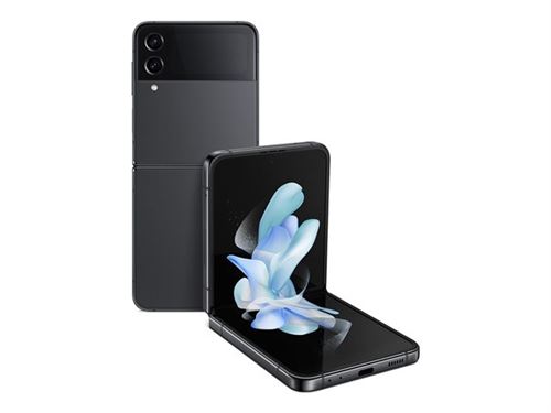 Samsung Galaxy Z Flip4 - 5G smartphone - double SIM - RAM 8 Go / Mémoire interne 512 Go - écran OEL - 6.7 - 6.7 - 2640 x 1080 pixels 2640 x 1080 pixels (120 Hz) - 2x caméras arrière 12 MP, 12 MP - front camera 10 MP - graphite