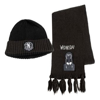 Mercredi - Set bonnet & écharpe Nevermore - 1