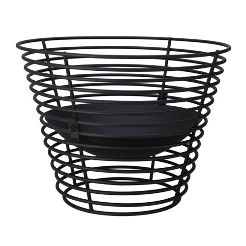 Brasero panier D53 métal noir Ambiance