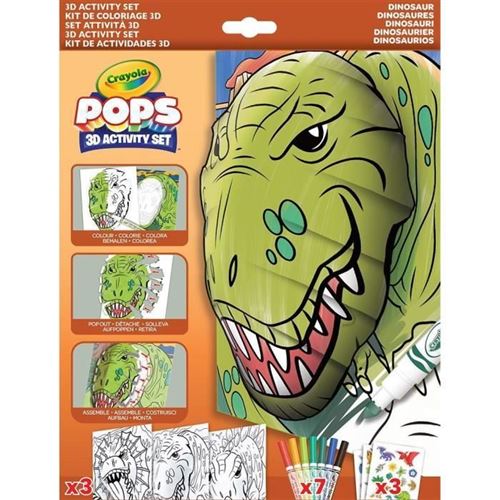 Non Communiqué Multicolore Jeu De Dessins En 3D - Crayola - Pops 3D - Dinosaurs
