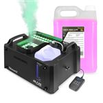 Pack Machine à Fumée LED BeamZ BLAZE3500 - 3500 W | Jets Horizontaux & Verticaux 48 LEDs RGBA | 5 L de Liquide Inclus