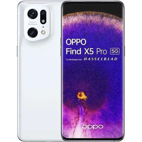 Smartphone Oppo Find X5 Pro blanc 6.7 RAM 12 Go stockage 256 Go