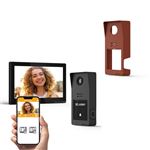 Kit visiophone filaire connecté Digital Connect + coque terracotta