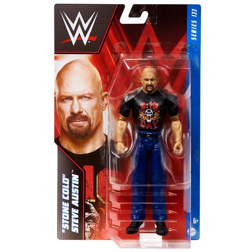 Non Communiqué Mattel - Wwe Catch Series 133 - Figurine Articulée 15Cm - Personnage Stone Cold Steve Austin