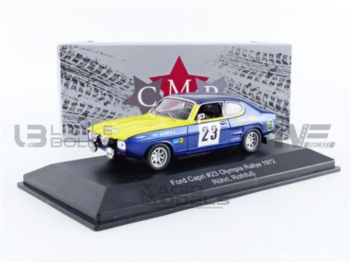 Voiture Miniature de Collection CMR 1-43 - FORD Capri 2600 - Olympia Rallye 1972 - Yellow / Blue - WRC012