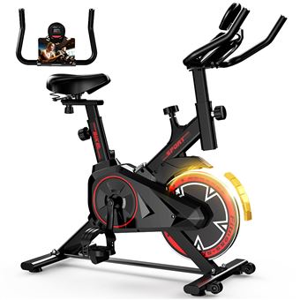 HOT Vélo d'appartement elliptique ergometre fitness cardio gym avec ordinateur lcd Bleu et blanc