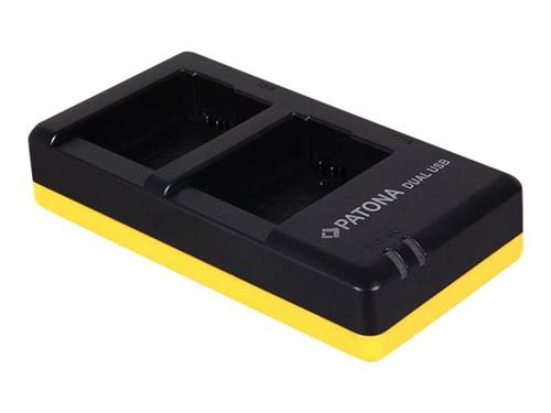PATONA Dual Charger - Chargeur de batterie USB - 2 x charge de batteries - 700 mA - pour Hasselblad Lunar; Sony Cyber-shot DSC-RX10; a6100; a6300; a6400; a6500; a7R II; a7s II