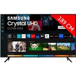 Samsung TU75CU7105K - Classe de diagonale 75" CU7105 Series TV LCD rétro-éclairée par LED - Crystal UHD - Smart TV - Tizen OS - 4K UHD (2160p) 3840 x 2160 - HDR - noir