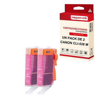 NOPAN-INK - x2 Cartouche compatible pour CANON CLI 526 XL CLI 526XL Magenta () - 1