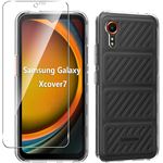 Pack coque transparente en TPU et protection écran vitre en verre trempé pour Samsung Galaxy Xcover 7 5G / Galaxy Xcover7 EE (Enterprise Edition) - XEPTIO