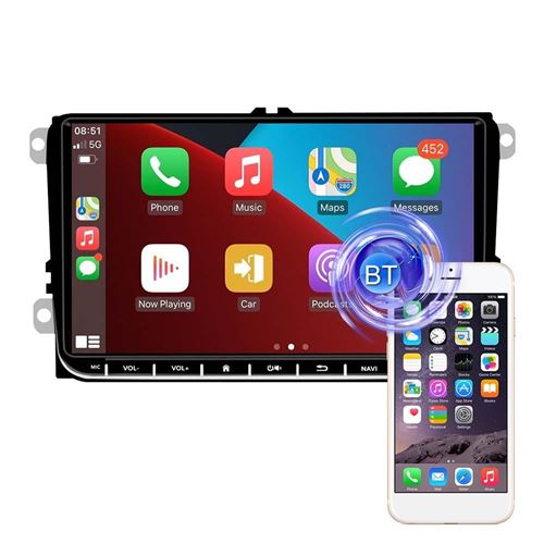 Autoradio Android 10.0 Écran 9 Pouces Avec Carplay Bluetooth GPS WiFi YONIS