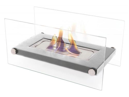 Non Communiqué Gris Cheminée Éthanol De Table En Acier Inoxydable Purline Oniros Inox