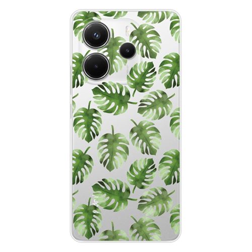 Coque en silicone - Compatible Xiaomi Redmi Note 14 4G - design feuilles de monstera