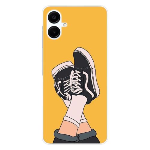 Coque en silicone imprimée compatible Samsung Galaxy A06 Sneakers