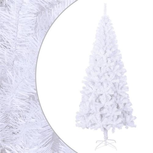 Vidaxl sapin de no&euml;l artificiel l 240 cm blanc 244193