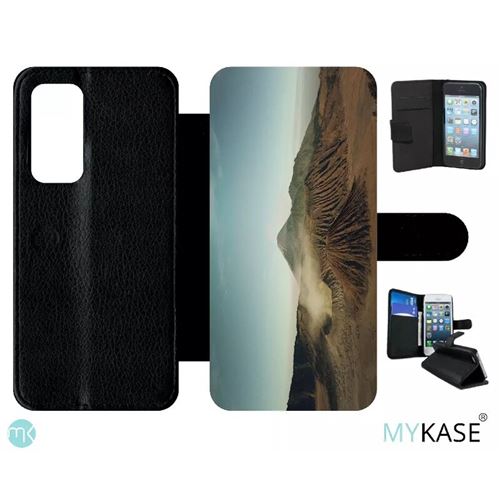 Etui My-Kase pour P40 - montagne avec volcans desert - Simili-cuir Noir