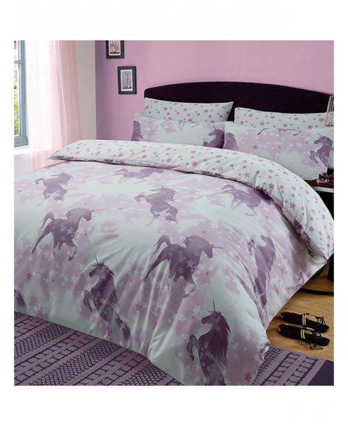 Licorne Dreams King Size housse de couette et taie d'oreiller