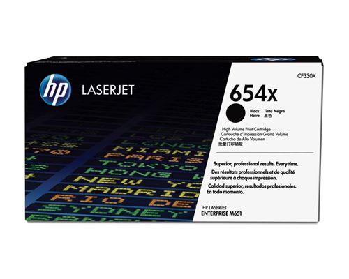 Hp 654x Toner Noir Grande Capacit&eacute; Laserjet Authentique Avec Toner Colorsphere