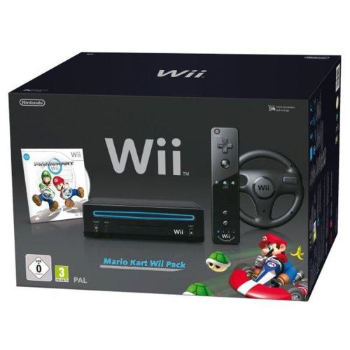 Console Wii noire Nintendo + Wiimote Plus + Mario Kart Wii +