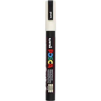 marqueur blanc pointe extra fine 0,7/1mm - Coloris : Blanc - PC1MC BL -  Surligneur Et Marqueur à la Fnac