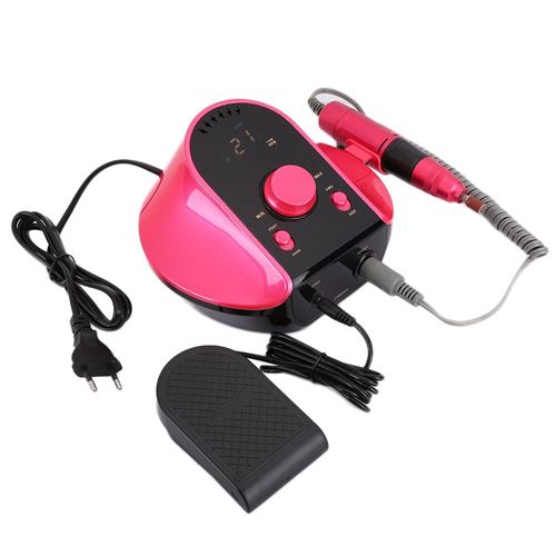 Nail Grinding Machine électrique 35000 tr / min 45 W forte puissance 220V Perceuse à ongles Rose Red