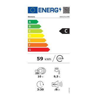 Siemens iQ500 SR65ZX23ME - Lave-vaisselle - intégrable - WiFi - Niche - largeur : 45 cm - profondeur : 55 cm - hauteur : 81.5 cm - noir