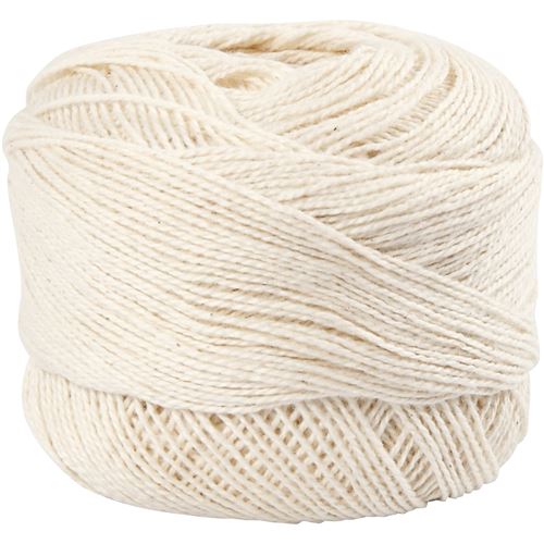 Creotime Mercerised fil de coton blanc cassé 125 mètres 20 grammes