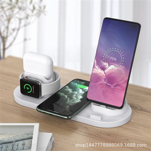 Chargeur sans Fil 3 en 1 Induction Apple Qi Station de Compatible with Apple  Watch 6/5,iPhone XS max/11 Pro/12,Huawei P30, AirPods Pro(Nior) - Chargeurs  batteries et socles - Achat & prix