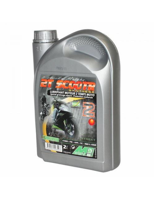 Huile moteur 2 temps minerva scooter r synthese ( 2l) (100% made in france)