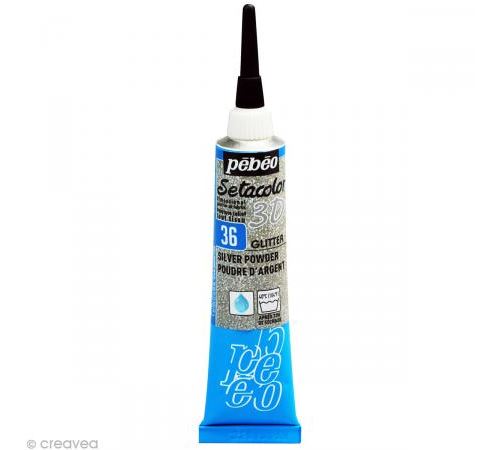 Peinture tissu Setacolor 3D - Glitter - 20 ml
