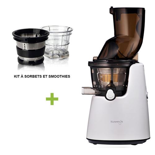 Pack Kuvings D9900 Blanc Mat Nacré + Kit à smoothies et sorbets