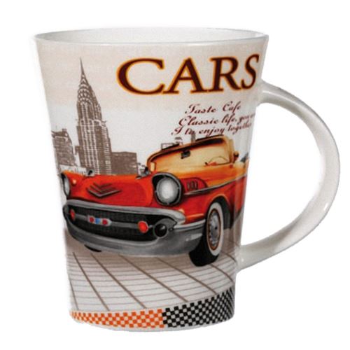 Tasse en porcelaine Voiture Orange