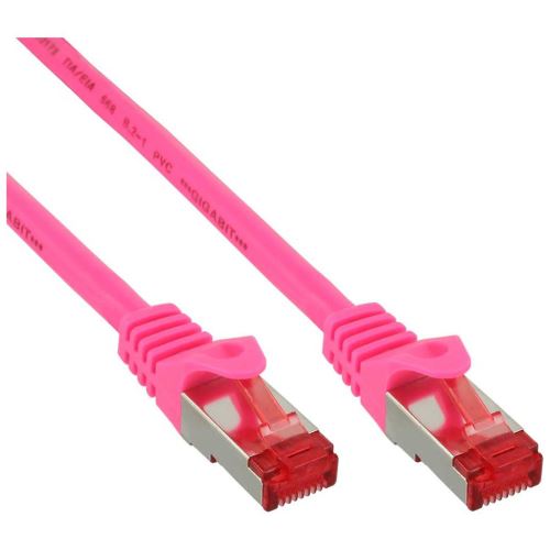 InLine cordon de raccordement - 25 cm - rose