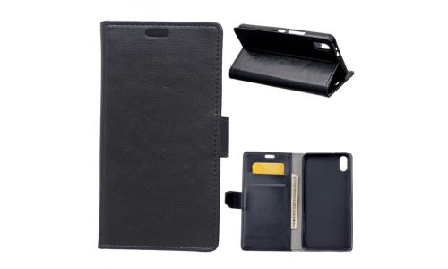 Etui iPhone-XS MAX coloris noir rabat latéral fonction stand