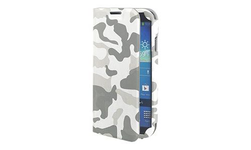 Muvit - Beschermhoes voor mobiele telefoon - ecoleer - camouflage, legerwit - voor Samsung Galaxy S4