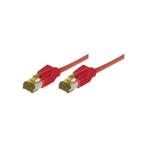 Cordon RJ45 sur câble catégorie 7 S/FTP LSOH snagless rouge - 0,5 m