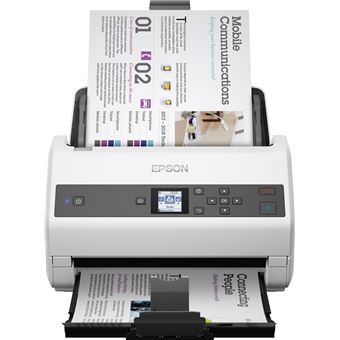 Epson WorkForce DS-870 - Scanner de documents - Capteur d'images de contact (CIS) - Recto-verso - A4 - 600 dpi x 600 dpi - jusqu'à 65 ppm (mono) / jusqu'à 65 ppm (couleur) - Chargeur automatique de documents (100 feuilles) - jusqu'à 7000 pages par jour - 1