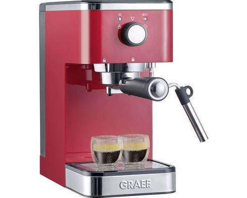 Graef Young ES403 - Machine à café avec buse vapeur Cappuccino - 15 bar - rouge
