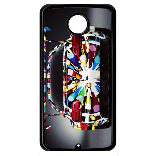 Coque Voiture Art Coloré Compatible Google Nexus 6 Transparent