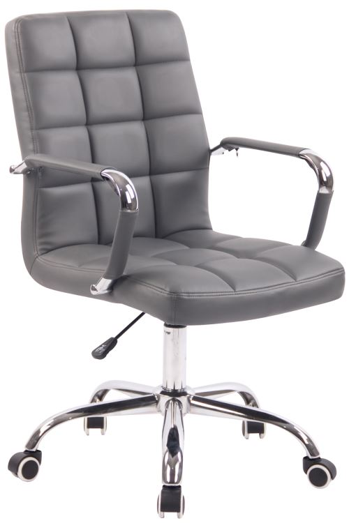 CLP Fauteuil de bureau Deli en similicuir  Gris