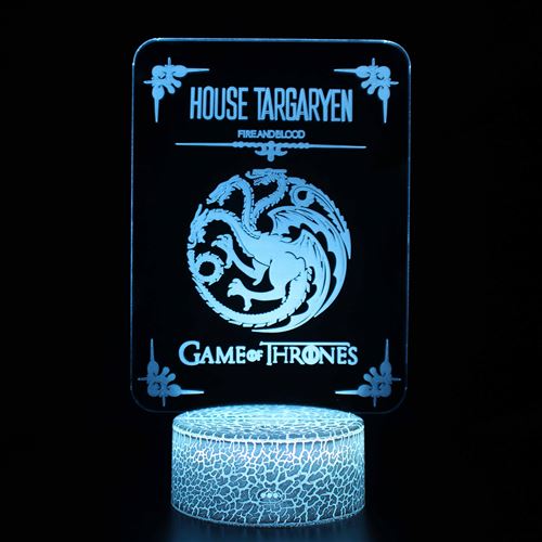 Lampe 3d Tactile Veilleuses Enfant 7 Couleurs Avec Telecommande - Game Of Thrones #985