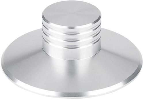 Bewinner Nouveau Durable Vinyl LP Platines Vinyle Stabilisateur à Disque Record Record Clamp-Noir(Argent)