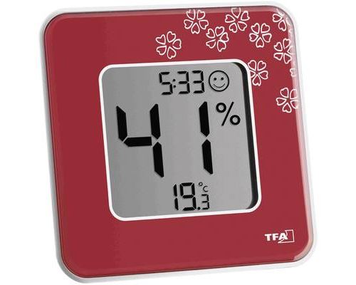 Thermo-hygromètre TFA Dostmann Style rouge