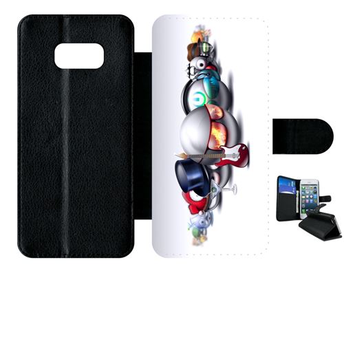 Etui à rabat samsung galaxy s8+ plus rocking smileys