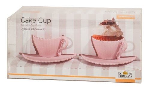 Rbv birkmann 250468 cakecup 2 moules en forme de tasse à servir pour cupcakes silicone violet 12 x 12 x 5 cm