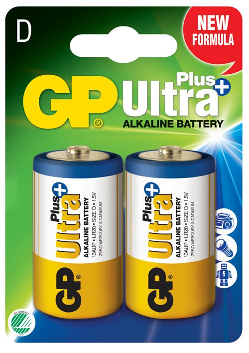 GP Batteries Ultra Plus Alkaline D Batterij voor eenmalig gebruik 1,5 V